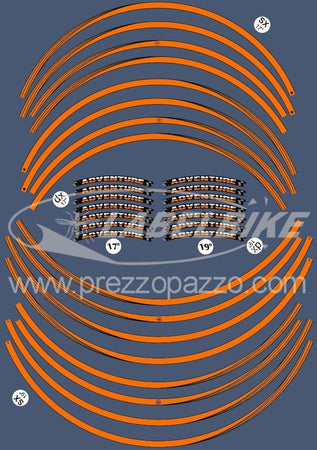 STRISCE ADESIVE compatibili per MOTO KTM 1090-1190-1290 ADVENTURE CERCHI 17' 19'