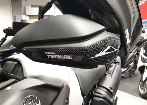 2 ADESIVI in RESINA GEL 3D per PARAMANI compatibili per MOTO Yamaha SUPER TENERE