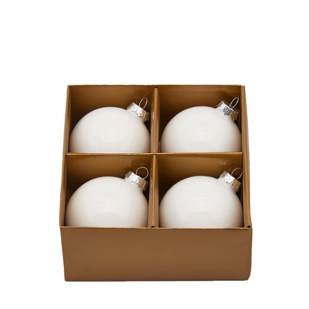 Palline per albero di natale in vetro color Bianco pendaglio decorativo