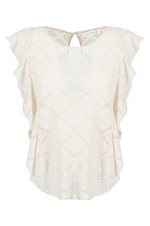 MAGLIA IN PIZZO CON RUCHES