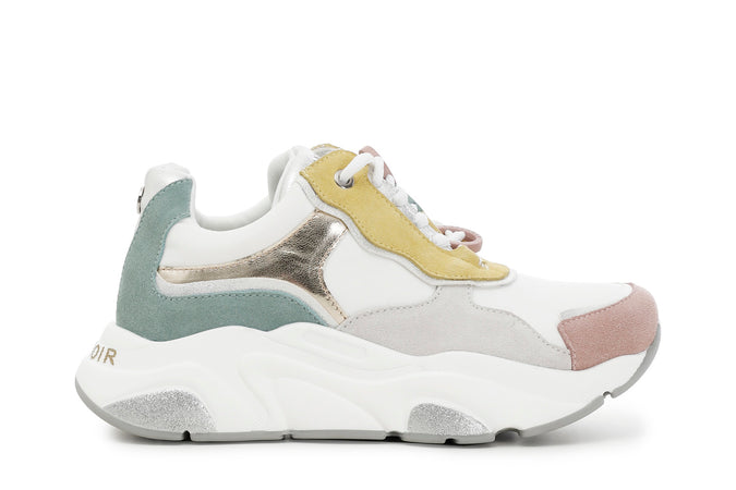 SNEAKERS IN PELLE SCAMOSCIATA MULTICOLOR