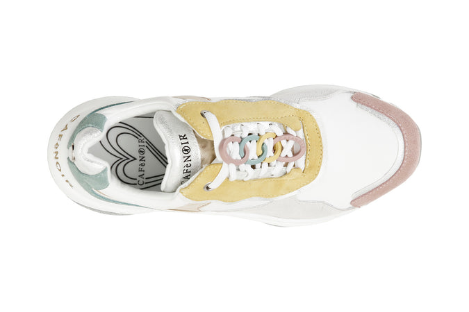 SNEAKERS IN PELLE SCAMOSCIATA MULTICOLOR