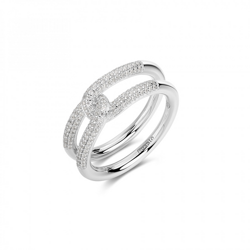 ROSATO Anello in argento Donna Bianca RZBI83 da donna