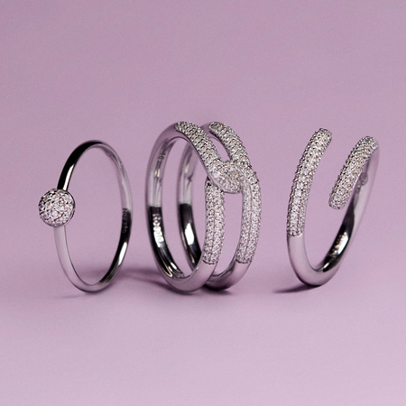 ROSATO Anello in argento Donna Bianca RZBI83 da donna