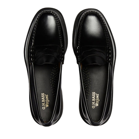 G.H. BASS Mocassini G.h. Bass Weejuns Step Larson Penny Loafers Black Leather da uomo