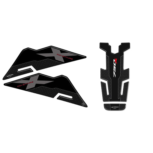 Kit 3 ADESIVI 3D Protezione compatibile per NC 750 MOTO HONDA NC750X 2016-2017
