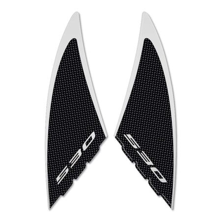 2 ADESIVI Stickers gel 3D compatibili per scooter YAMAHA Tmax 530 carbonio ergal