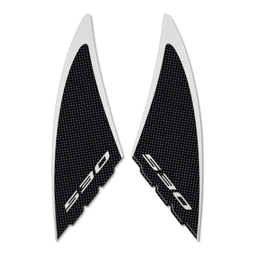 2 ADESIVI Stickers gel 3D compatibili per scooter YAMAHA Tmax 530 carbonio ergal