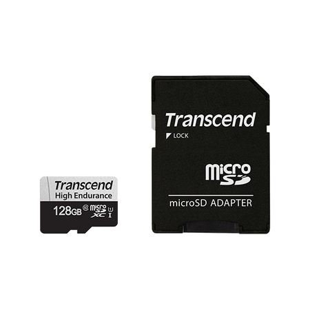 TRANSCEND MEMORY CARD 128GB microSD w/ adapter U1, High Endurance