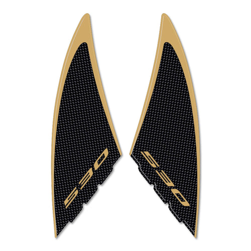 2 ADESIVI Stickers gel 3D compatibili per scooter YAMAHA Tmax 530 carbonio ergal