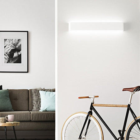 Applique In Metallo Moderna Way Bianco Led 83Cm