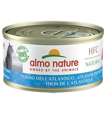 Almo Nature Scatoletta HFC Natural gusto Tonno dell'Atlantico per Gatti Adulti