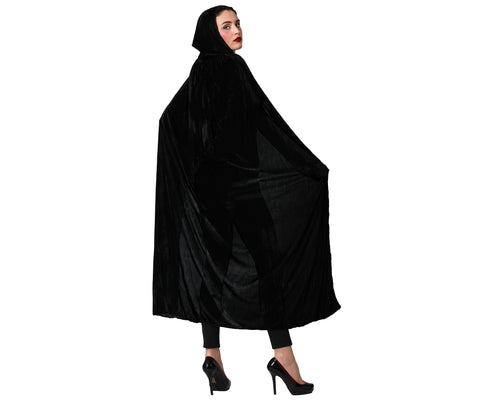 Mantello con Cappuccio 140cm Velluto