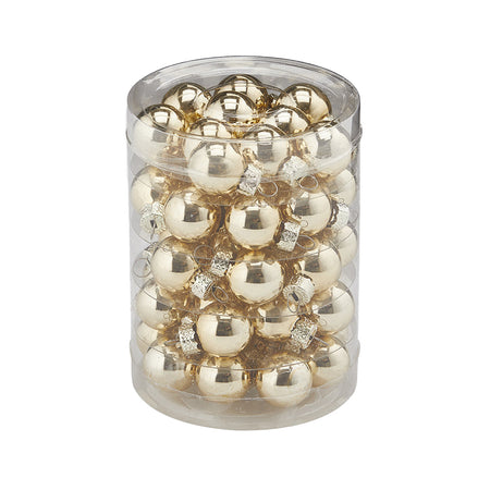 Palline per albero di natale in vetro color Oro da Ø 2 cm set da 50 pezzi