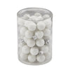 Palline per albero di natale in vetro color Bianco da Ø 2 cm set da 50 pezzi
