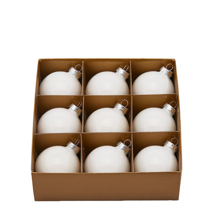 Palline per albero di natale in vetro color Bianco pendaglio decorativo