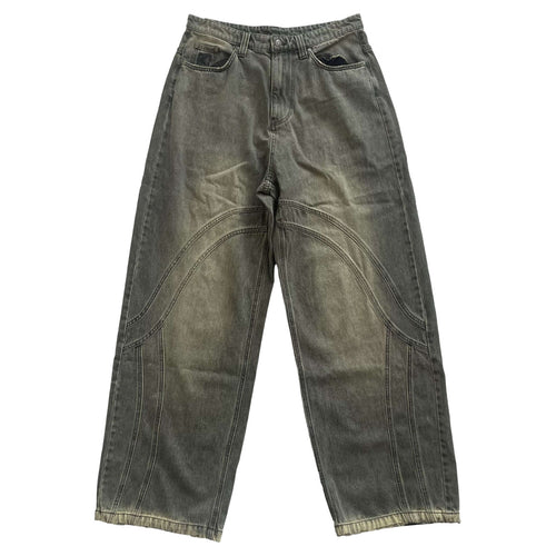 KARL KANI Jeans Karl Kani Og Washed Wavy Seams da uomo