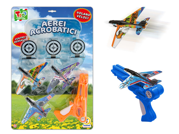 Teo's - Pistola Lancia Aereoplani 3 Pezzi con Bersagli