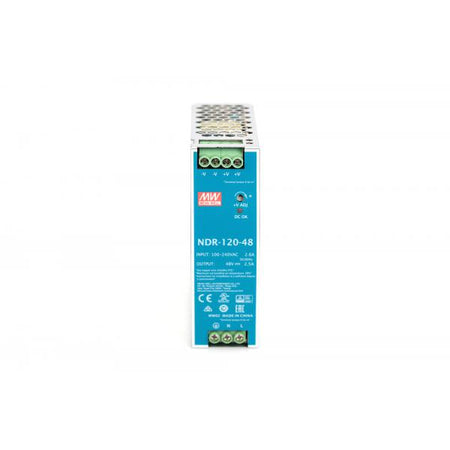 Alimentatore industriale 48V DC, 120W AC-DC, metal case, DIN rail