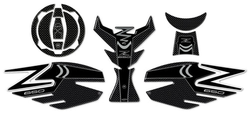KIT ADESIVI IN RESINA GEL 3D PROTEZIONI compatibili per moto Z 650 KAWASAKI Z650