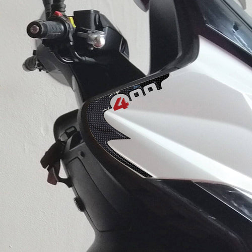 2 ADESIVI GEL 3D PROTEZIONE SPIGOLI compatibili per Kymco XCITING 400 2012-2017