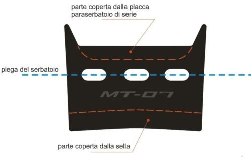 ADESIVI SERBATOIO RESINA Stickers 3D compatibili per moto YAMAHA MT-07 2014-2017