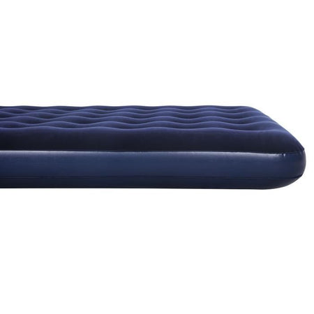 Materasso gonfiabile doppio floccato BESTWAY Horizon + Pompa elettrica Sidewinder + Borsa - 2 posti - Blu