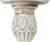 Biscottini Mensola in legno intagliato finitura bianca anticata L23xPR11,5xH24 cm