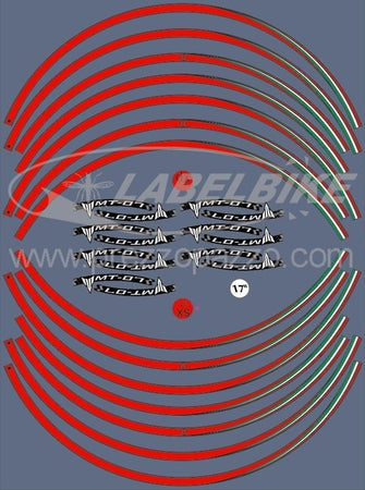 STRISCE ADESIVE compatibili per MOTO YAMAHA MT-07 adesivi CERCHI 17' tuning