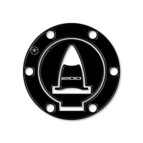 Tappo Serbatoio ADESIVI 3D PROTEZIONE per MOTO DUCATI MULTISTRADA 1200 nero