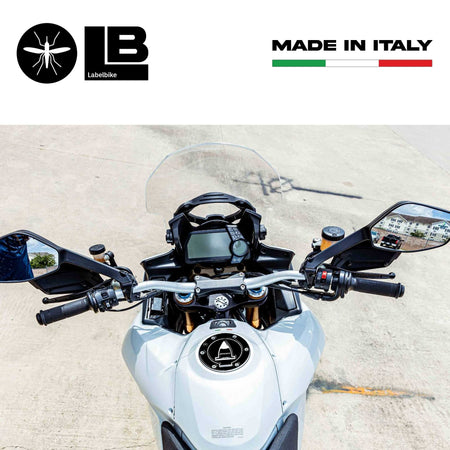 Tappo Serbatoio ADESIVI 3D PROTEZIONE per MOTO DUCATI MULTISTRADA 1200 nero