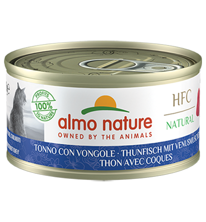Almo Nature Scatoletta HFC Natural gusto Tonno e Vongole per Gatti Adulti 70gr