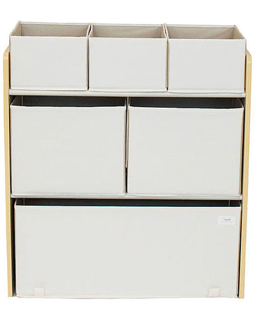 Mobile Contenitore Portagiochi - Crema - 70x61x28cm - 100% Materiale R 3 Sprouts
