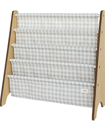 Libreria Frontale Montessoriana - Gingham Beige - Poliestere Riciclato 3 Sprouts