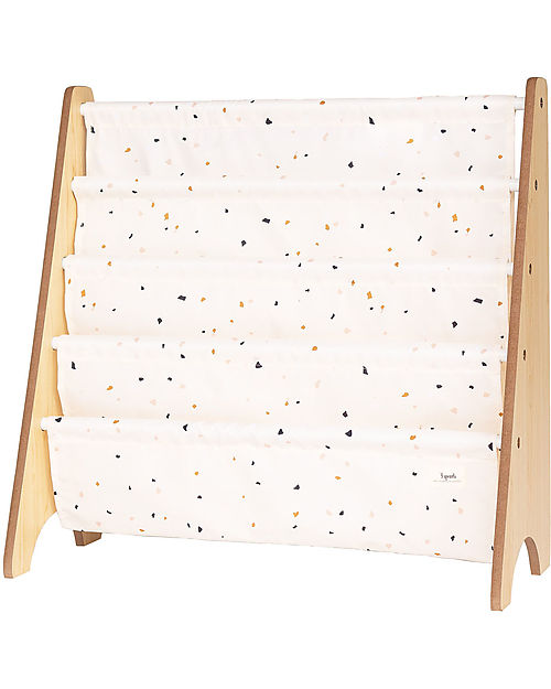 Libreria Frontale Montessoriana - Terrazzo Crema - Poliestere Riciclat 3 Sprouts