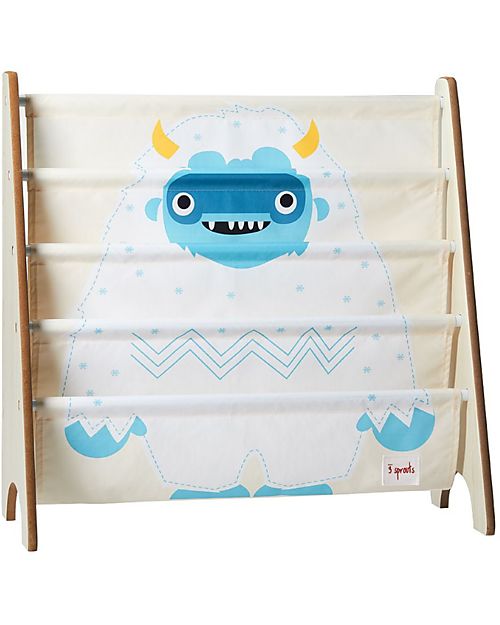 Libreria Frontale Montessoriana per Bambini - Yeti Blu - 61 x 63 x 25, 3 Sprouts