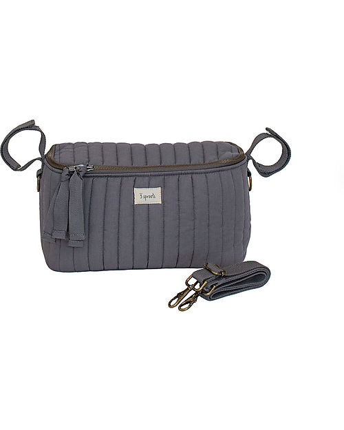 Borsa Portaoggetti per Passeggino - Grigio - Tessuto Trapuntato 3 Sprouts