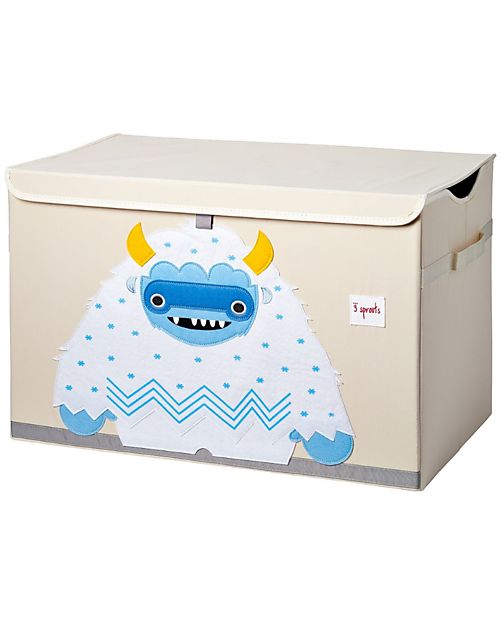 Baule Portagiochi - Yeti - Blu - 61 x 37 x 38 cm - Riordina la Cameret 3 Sprouts