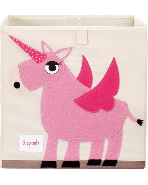 Contenitore Portaoggetti - Unicorno - Compatibile con scaffali Ikea Ka 3 Sprouts