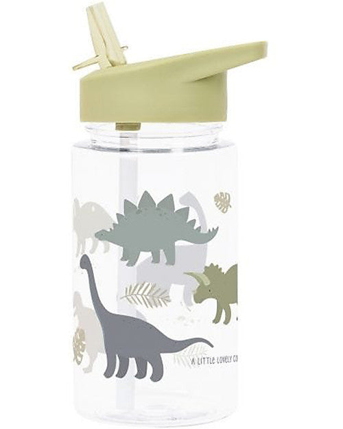 Borraccia con Cannuccia 450 ml - Dinosauri - Senza BPA! A Little Lovely Company