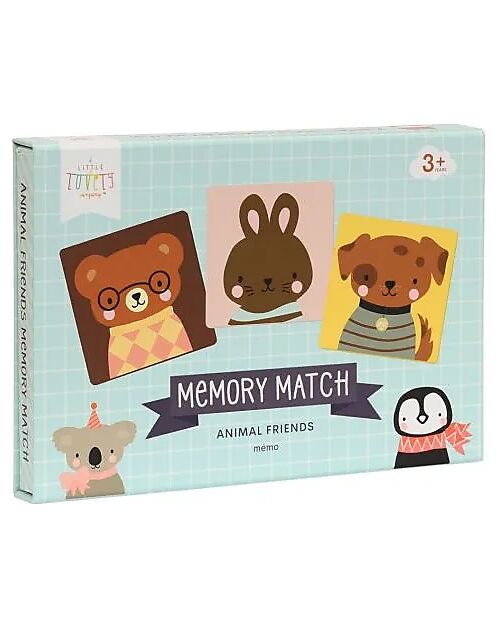 Gioco Memory - 30 Tessere - Amici Animali - 3+ A Little Lovely Company