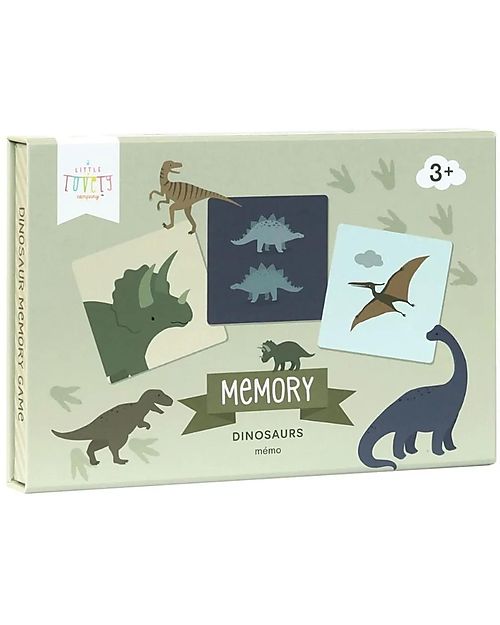 Gioco Memory - 30 Pezzi - Dinosauri - 3+ A Little Lovely Company