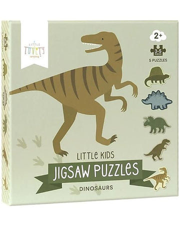 Puzzle Jingsaw - 5 Mini Puzzle - Dinosauri - 2+ A Little Lovely Company