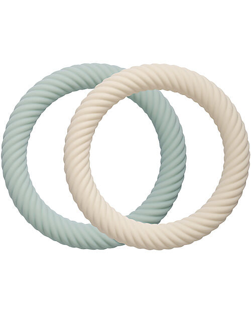 Set 2 Massaggiagengive - Classic Crema Verde Salvia - 100% Silicone Al A Little Lovely Company