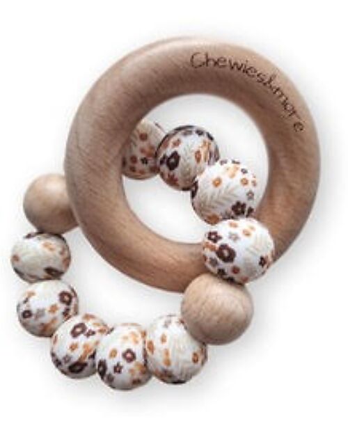 Massaggiagengive con Sonaglio Mini - Mon Fleur - Marrone Chewies&more