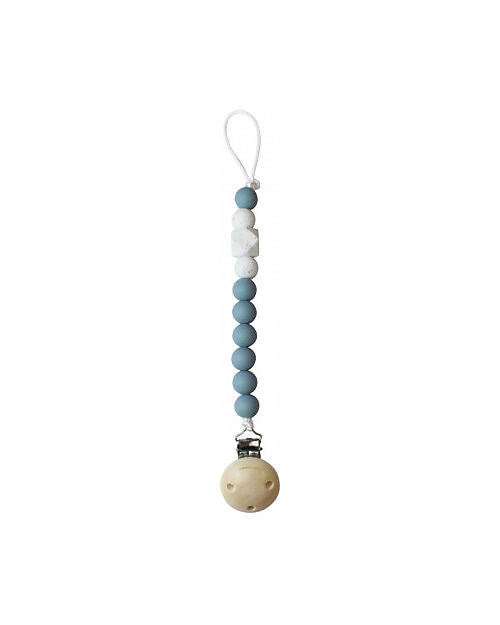 Clip Portaciuccio in Silicone - Massaggiagengive - Blu Grigio Chewies&more