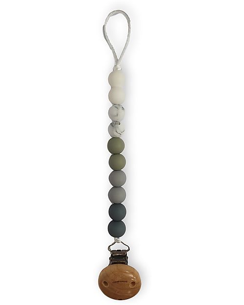Clip Portaciuccio in Silicone - Massaggiagengive - Leaf - Perline Ombr Chewies&more