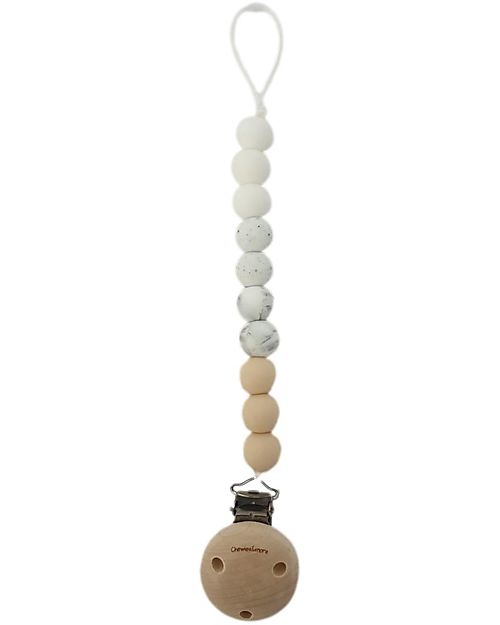 Clip Portaciuccio in Silicone - Massaggiagengive - Leaf - Perline Ombr Chewies&more