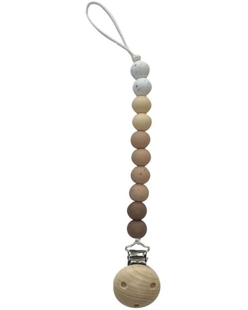 Clip Portaciuccio in Silicone - Massaggiagengive - Leaf - Perline Ombr Chewies&more