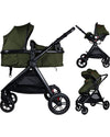 Trio Passeggino e Carrozzina Liam + Ovetto - Nero/Verde Foresta - La S Ding